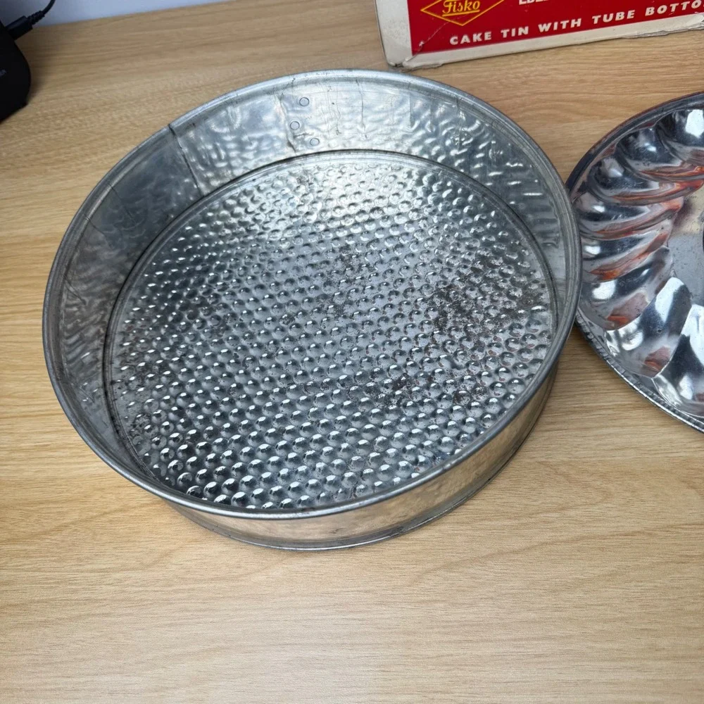 Fisko Springform Cake Tin‎ 26cm Edelstahl Silver West Germany Tube Bottom Bundt